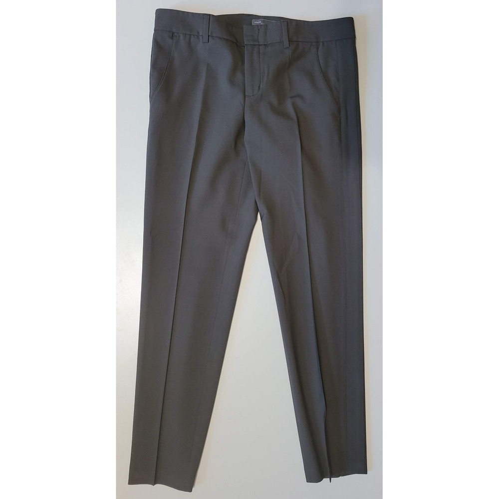 Vince Gray Wool Pleated Pants